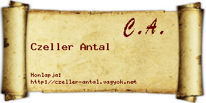 Czeller Antal névjegykártya